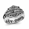Harley-Davidson&reg; Decorative Bar & Shield Men's Sterling Silver Ring HDR0195