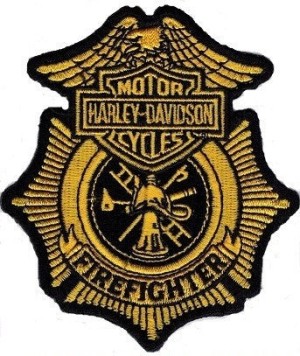 Harley Davidson&reg; Firefighter Badge PatchHarley PatchFREE SHIPPING