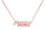 Harley-Davidson&amp;reg; "Harley" Script Necklace in Rose Gold Sterling SilverHDN0458