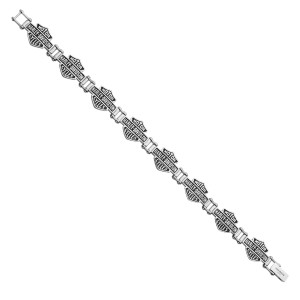 Harley Davidson&reg; Bar & Shield Logo Repeating Link Bracelet Stainless Steel HSB0012 - Product Image