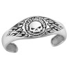 Harley-Davidson&reg; Willie G Skull H-D Flames Cuff Bracelet Sterling Silver 