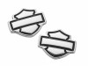 Harley-Davidson&reg; Outline Bar & Shield Logo Post Earrings -Sterling Silver Unisex HDE0285