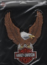 Harley-Davidson&amp;reg; PatchUp-Wing Brown Eagle Bar &amp; Shield Logo Patch2 Sizes FREE SHIPPING