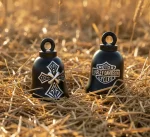 Harley-Davidson&amp;reg; Tribal Cross Bar &amp; Shield Ride Bell - Black Finish Style HRB075