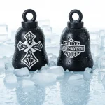 Harley-Davidson&amp;reg; Tribal Cross Bar &amp; Shield Ride Bell - Black Finish Style HRB075