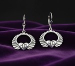 Harley-Davidson&amp;reg; Winged H-D&amp;reg; Heart Earrings Lever Back Sterling Silver