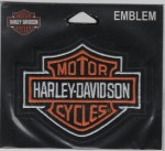 Harley-Davidson&amp;reg;Orange Bar &amp; Shield Logo Patch 2 Sizes FREE SHIPPING