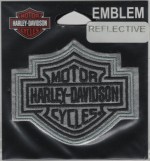 Harley Davidson&amp;reg;Reflective Bar and Sheild Logo Patch2 Sizes Harley PatchFREE SHIPPING