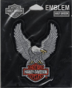 Harley-Davidson&reg;Up Wing Silver Eagle Bar & Shield Logo Patch 2 Sizes  FREE SHIPPING