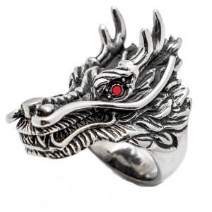Huge Men's Dragon Stainless Steel Ring Sizes 8 - 13 - Product Image
