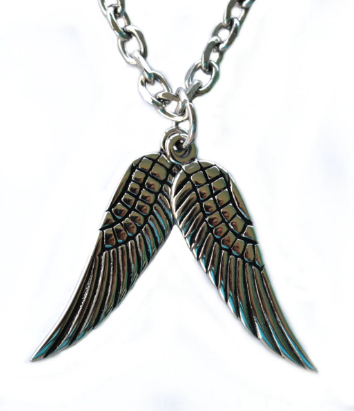 Ladies Dangling Pair of Angel Wings / Link Chain Stainless Steel Chain Ladies Dangling Pair of Angel Wings / Link Chain Stainless Steel Chain - Product Image