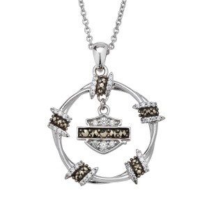 Ladies Harley-Davidson &reg; Motorcycle Barbwire Circle Biker NecklaceHDN0452  - Product Image