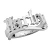 Ladies Harley-Davidson Old English "Harley" Ring - Sterling Silver by Mod Jewelry &reg;HDR0530