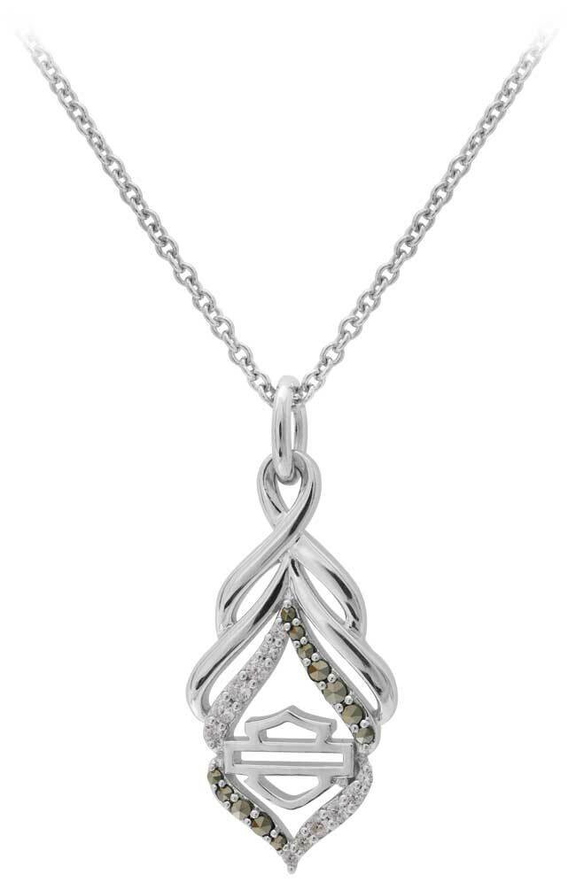 Ladies Harley Davidson ® Twist Necklace Pendant by Mod Jewelry HDN0418