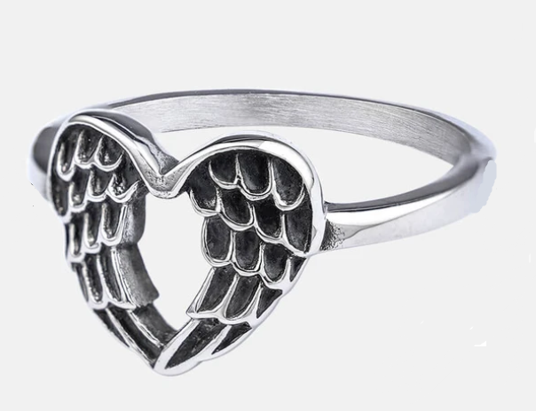 Ladies Mini Angel Wings Ring Stainless Steel Sizes 5 - 10 Ladies Mini Angel Wings Ring Stainless Steel Sizes 5 - 10 - Product Image