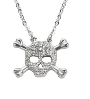 Ladies Pendant Skull / Crossbones Stainless Steel Necklace Ladies Pendant Skull / Crossbones Stainless Steel Necklace - Product Image