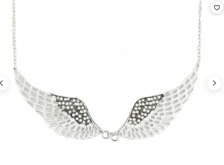 Large Angel Wing Jewelry Women's Pendant & Necklace Stainless Steel Bling Large Angel Wing Jewelry Women's Pendant & Necklace Stainless Steel Bling - Product Image