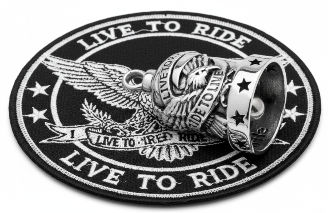 "Live to Ride, Ride to Live" Motorcycle Ride Bell&amp;reg; Biker Stainless Steel