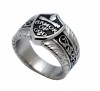 Men's Armor of God Ring Religious Biker Stainless Steel Ring Sizes 9 - 18