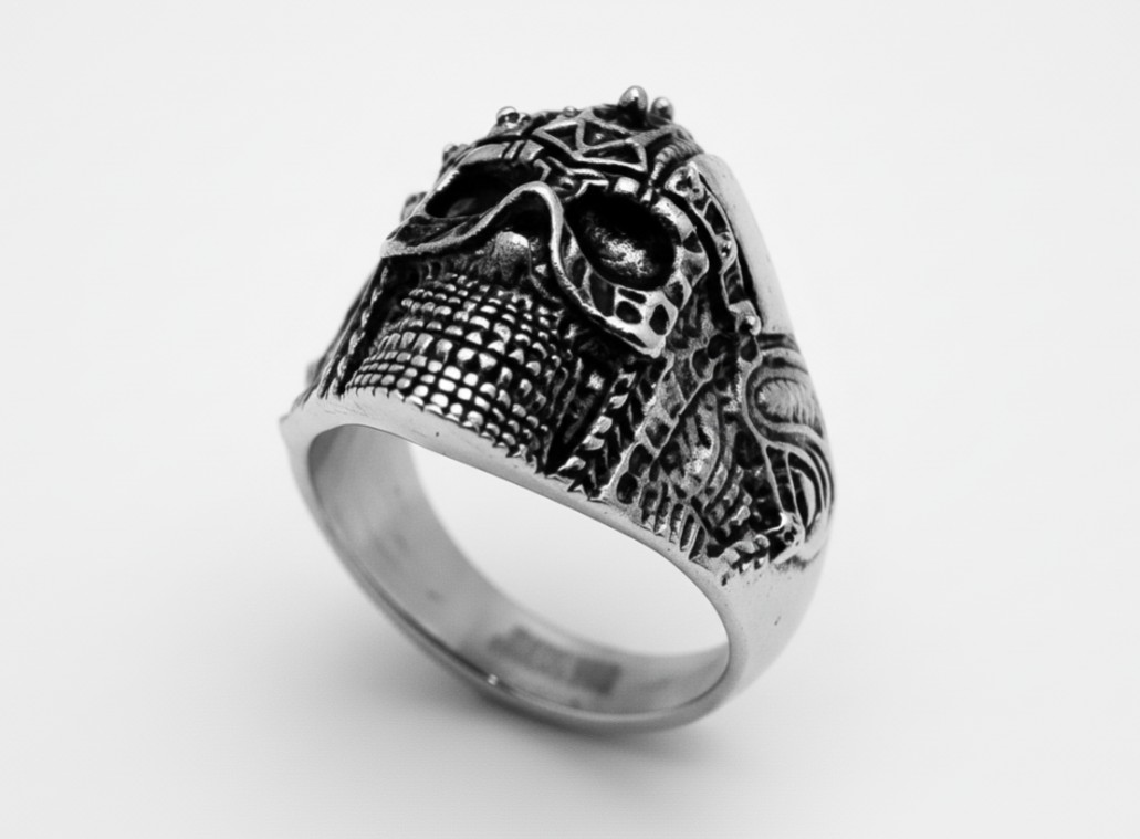 Men's Cyborg Spiked Skull Ring Biker Stainless Steel Sizes 9-14 , Biker ...