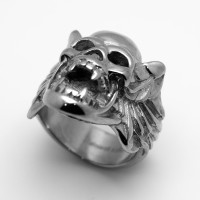 Men's Gargoyle Skull Ring Biker Stainless Steel  Sizes 8 - 15 