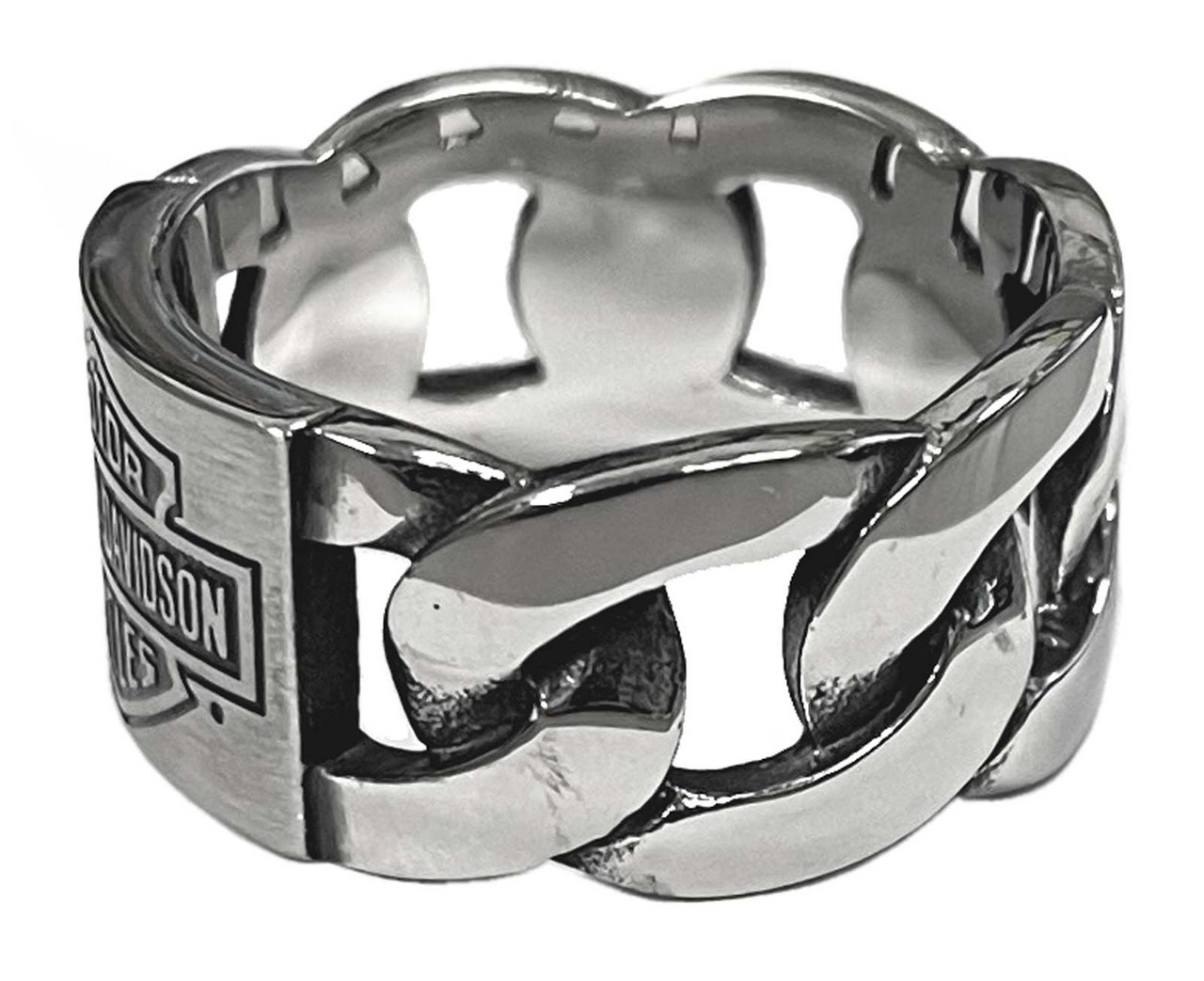 Harley-Davidson® ID Style Chain Bar & Shield Logo Ring Stainless