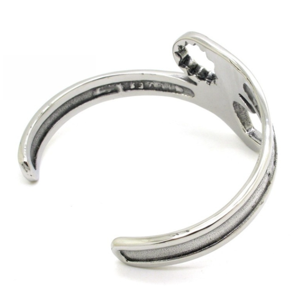 Men's Wrench Bracelet Cuff Style Biker Mechanic's Bracelet Stainless Steel
