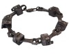 Men's Punisher Skull and Piston Gunmetal Biker Bracelet
