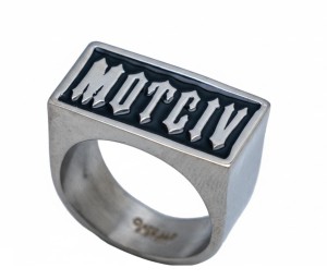 Men's "VICTIM" Signet Ring Biker Stainless Steel sizes 9 - 15 - Product Image