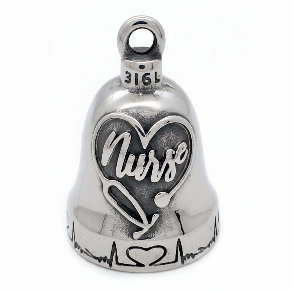 Nurse Ride Bell&reg; Motorcycle Bell Stainless Steel  - Product Image