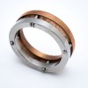 Men's Precision Ring Two-Tone Copper & Stainless Steel Ring  Sizes 9-13 