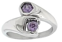Ladies Purple Wrench Ring February Birthstone Ring Stainless Steel  Sizes 5 - 10  - Product Image