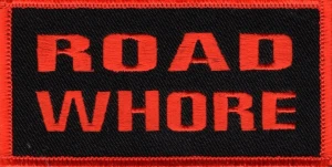 "ROAD WHORE" PatchBiker Patch in 2 ColorsFREE SHIPPING