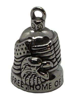 Ride Bell&reg; Gremlin Bell All American Flag Bell Stainless Steel  - Product Image