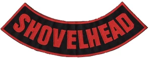 "SHOVELHEAD" PatchBottom Rocker Patch2 Colors FREE SHIPPING