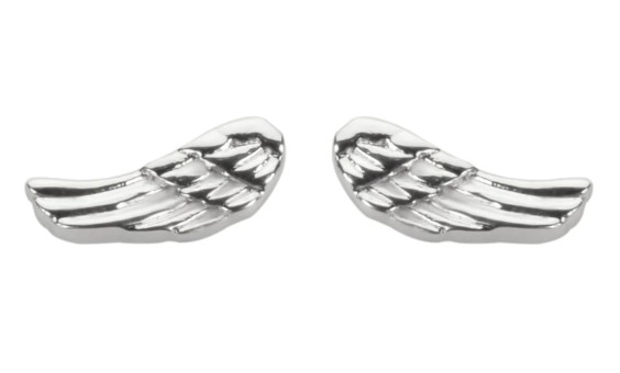 Small POST EARRINGS Ladies Angel Wing Stainless Steel Small POST EARRINGS Ladies Angel Wing Stainless Steel - Product Image
