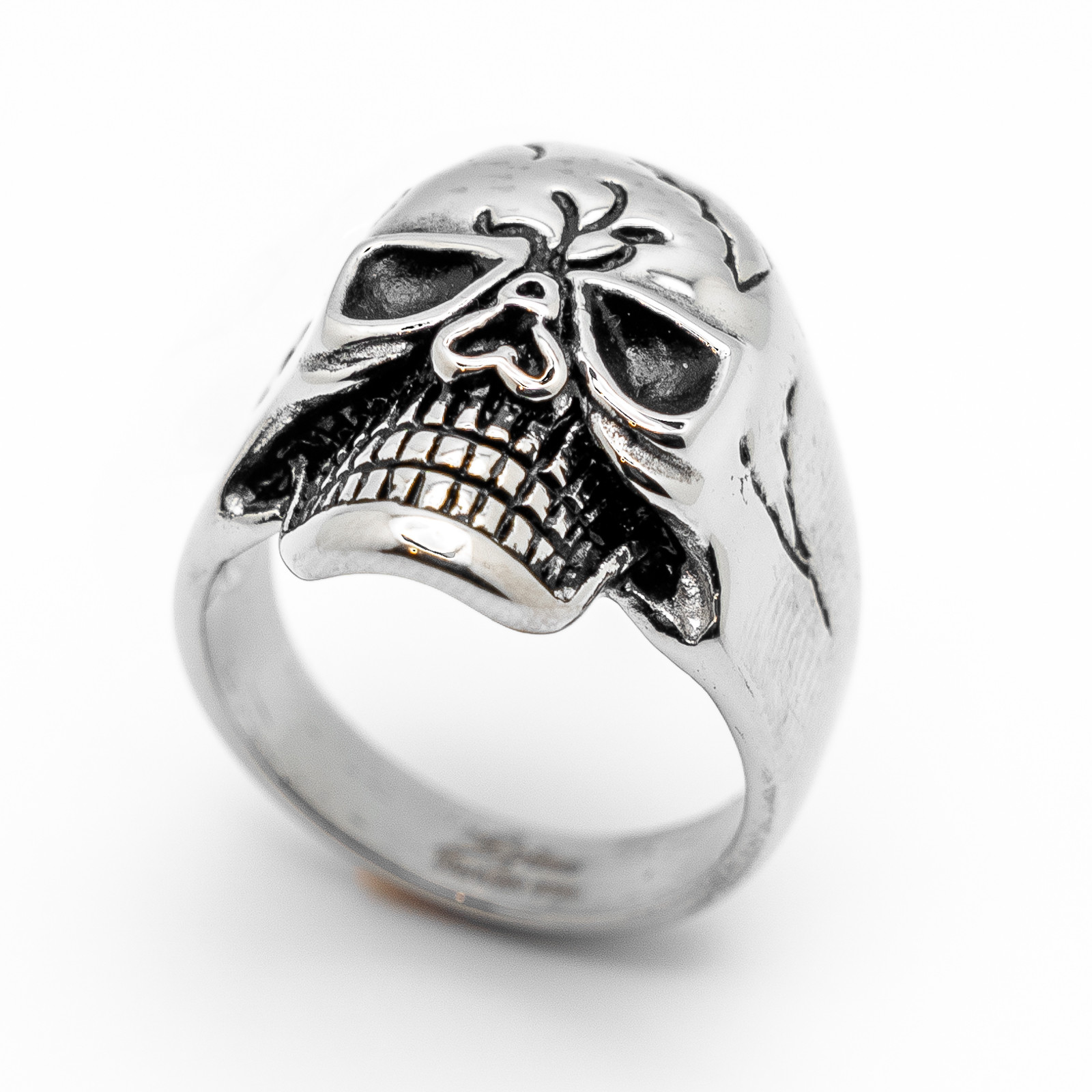 Anillo De Acero Inoxidable 316L Para Hombre - Estilo Punk, Biker Y Vikingo, Ajustable Y Brillante