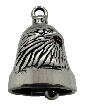 Stainless-Steel Eagle Motorcycle Ride Bell Gremlin Bell " Born to be Free"  - Product Image