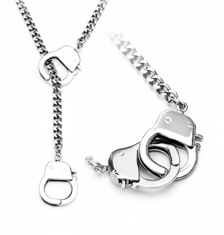 Handcuff Stainless Steel Necklace Unisex - Product Image