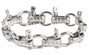 Stainless Steel Men or Women's Boat Jewelry Shackle Bracelet 