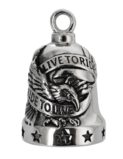 Stainless Steel Live to Ride Ride to Live Eagle Biker Ring / SCR3077 12