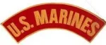 "U.S. MARINES" Patch  Top or Bottom Rocker Military Patch  FREE SHIPPING