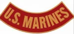 "U.S. MARINES" Patch  Top or Bottom Rocker Military Patch  FREE SHIPPING