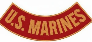 "U.S. MARINES" Patch  Top or Bottom Rocker Military Patch  FREE SHIPPING - Product Image