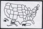 USA Map PatchMotorcycle Biker Patch FREE SHIPPING