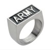 Unisex "ARMY" Signet Ring Military Stainless Steel Ring Sizes 9-15