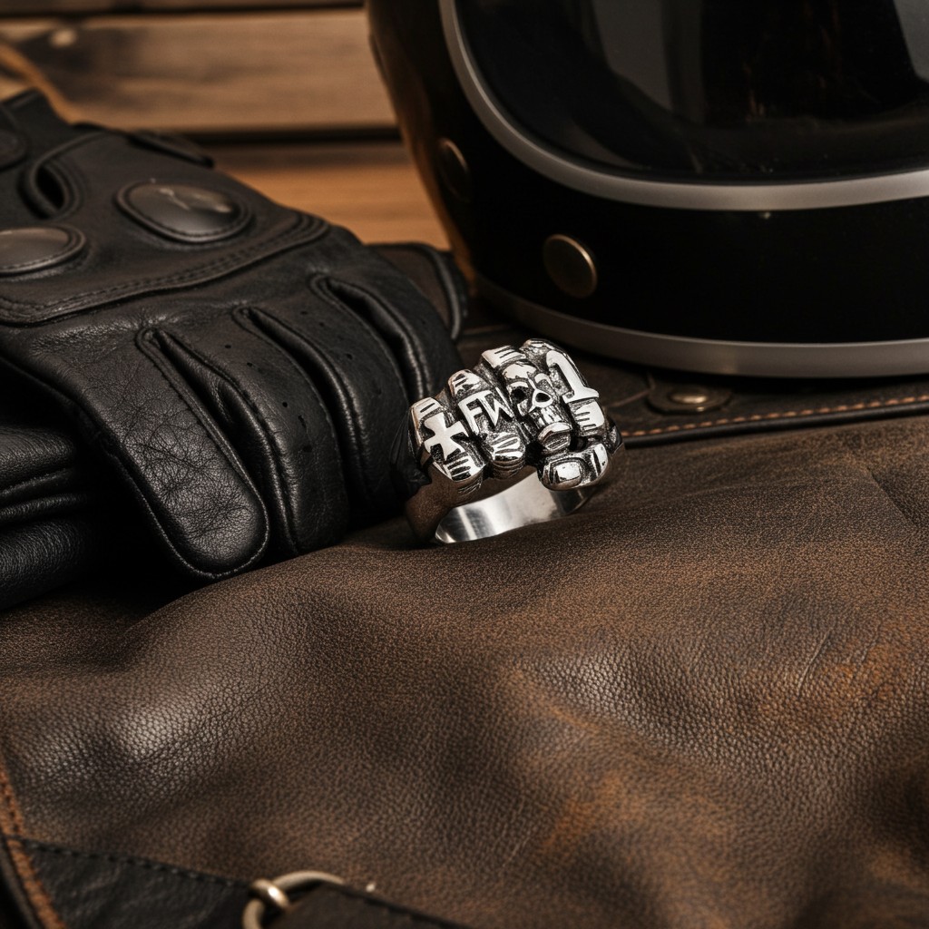 Fist Chain Rings Unisex Fist Ring-