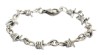 Unisex Medium Barbwire Bracelet Stainless Steel