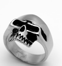 Unisex Phantom Half Jaw Skull Ring Biker Stainless Steel Ring  Sizes 7-16 