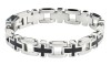 Unisex Religious Bracelet Cross Stainless Steel 